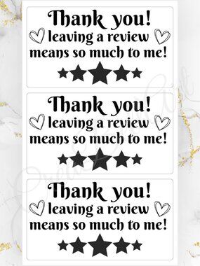 100 Thank you Stickers for Packaging | Small Business Labels